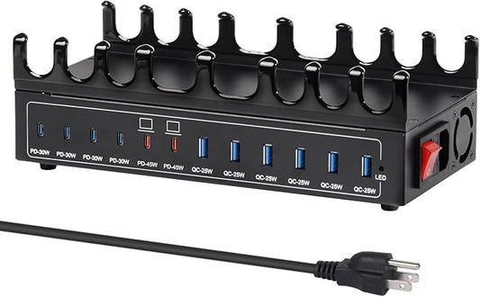 360W Charging Station for Multiple Devices, 12-Port USB C Charging Station by HomePage