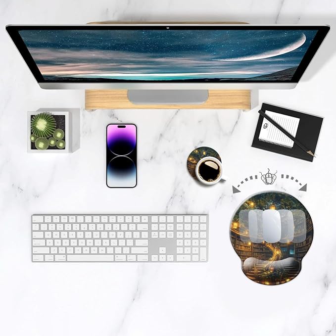 Ergonomic Mouse Pad with Wrist Support, Mouse Pad with Wrist Rest, Relieve - Image 3