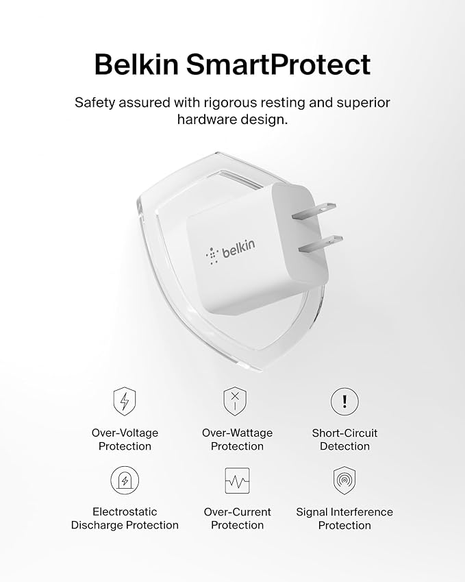 Belkin USB C Charger Block 20W, iPhone Charger Fast Charging - Image 5