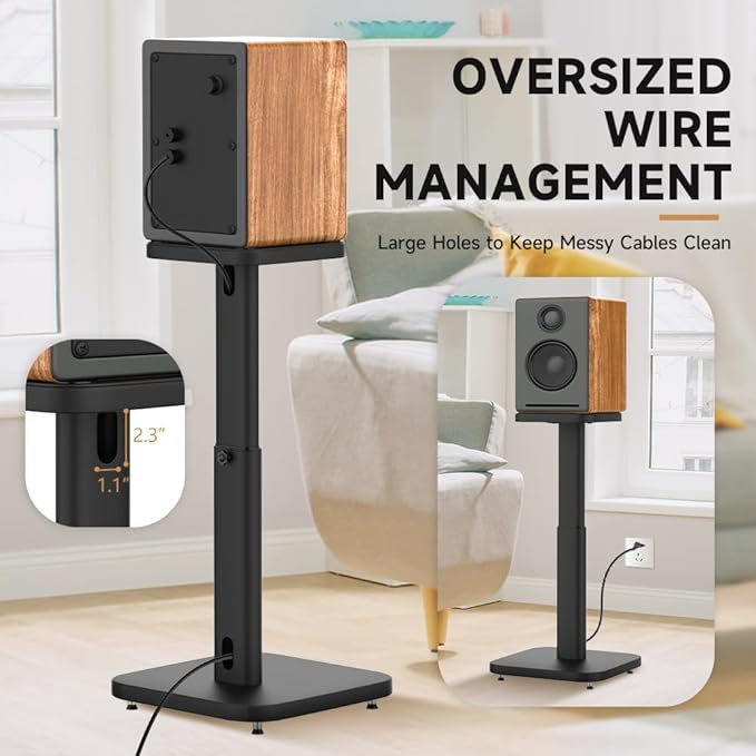 Universal Bookshelf Speaker Stands Pair - Image 5