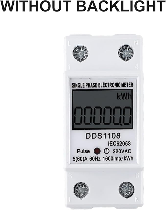 Digital Energy Meter LCD Display 50A 60A Single Phase Power Monitor Electric - Image 7