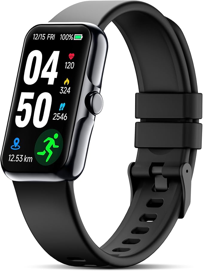 JYUAJOI Fitness Tracker with 24/7 Continuous Heart Rate, Blood Oxygen Monitor by JYUAJOI