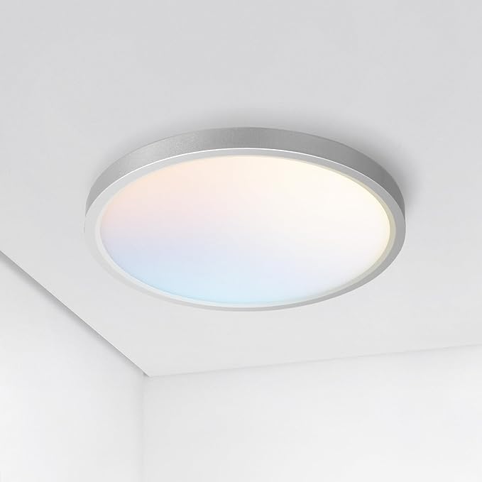 ASD LED 9" Round Flush Mount Ceiling Light Fixture, Low Profile Surface by ASDLightingCorporation