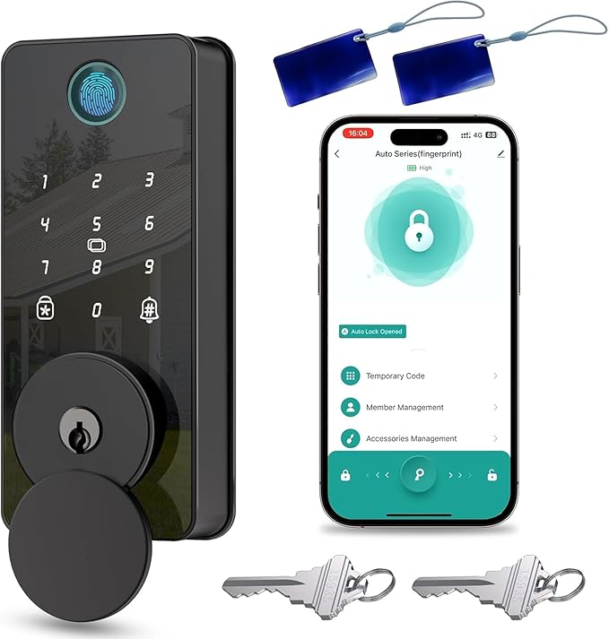 Keyless Entry Door Lock, Fingerprint Door Lock, Smart Door Lock by Biquole