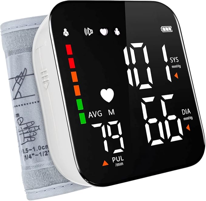 Greetmed Wrist Blood Pressure Monitor Automatic Talking Wrist Blood Pressure by Greetmed