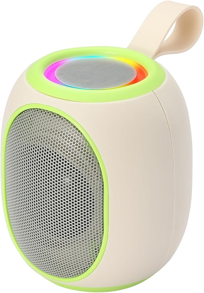 Portable Bluetooth Speaker – 8W HD audio quality, TWS stereo pairing, LED light by WSTER