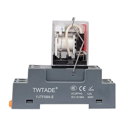 TWTADE/2PCS DC 12V Relay 10A Electromagnetic Power Coil Relay 8 Pins DPDT 2NO - Image 5