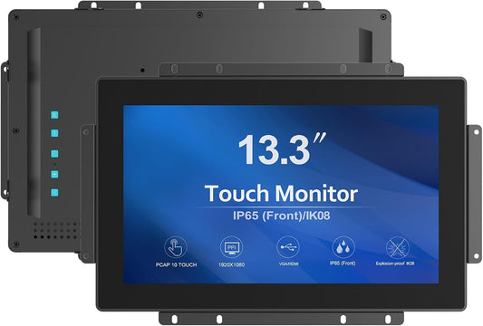 13.3 Inch 1000 Nits High Brightness 10 Points Open Frame Touch Display