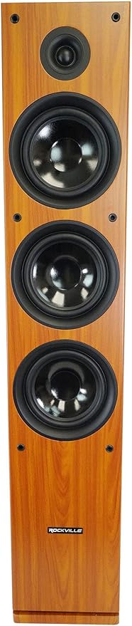 Rockville RockTower 68C Passive Tower Speaker, 8 Ohm, Classic Wood Grain - Image 4