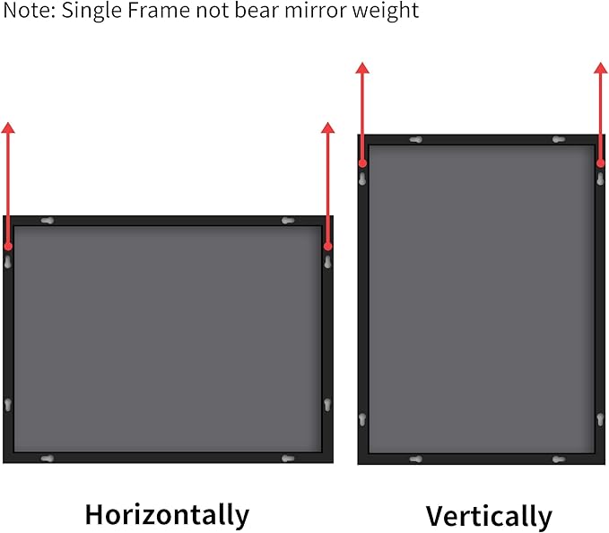 Black Bathroom Mirror, Modern Vanity Wall Mirror - Image 7
