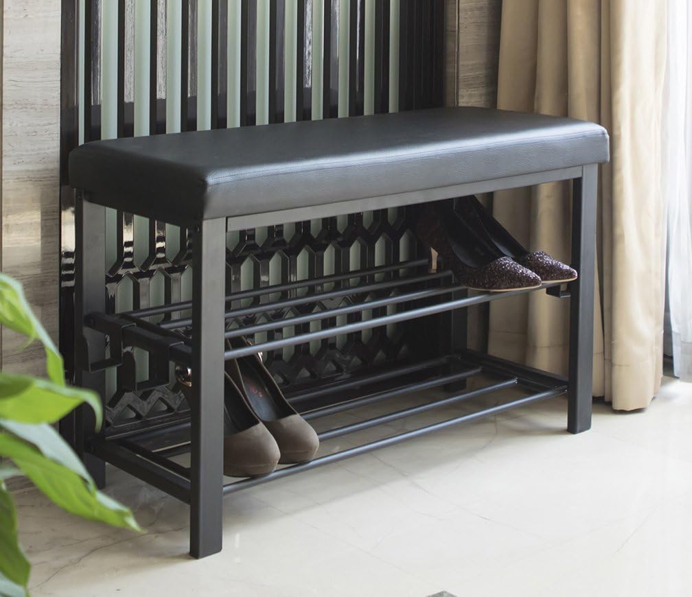 finnhomy entryway shoe rack with cushioned seat, shoe, main product view