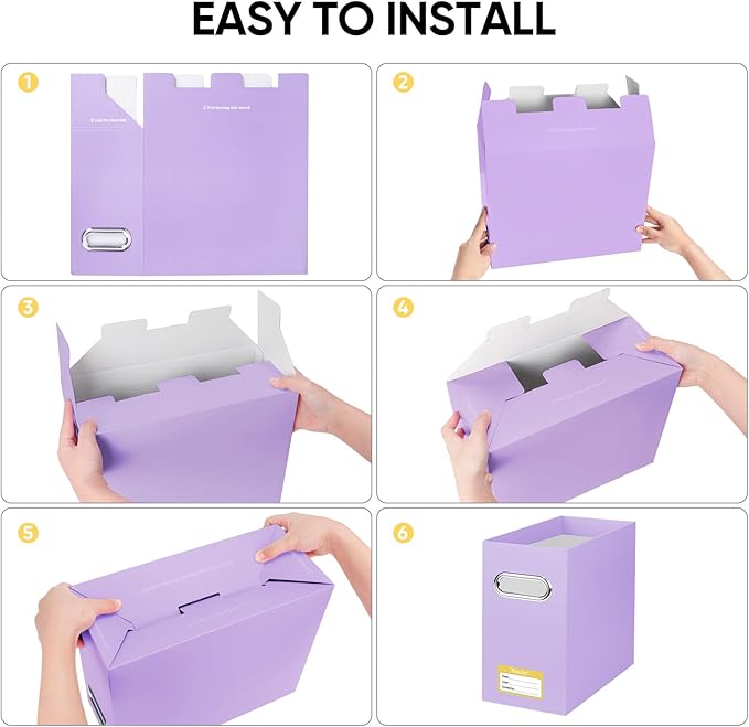 BALEINE File Organizer Box, Cardboard File Folder Organizer - Image 6