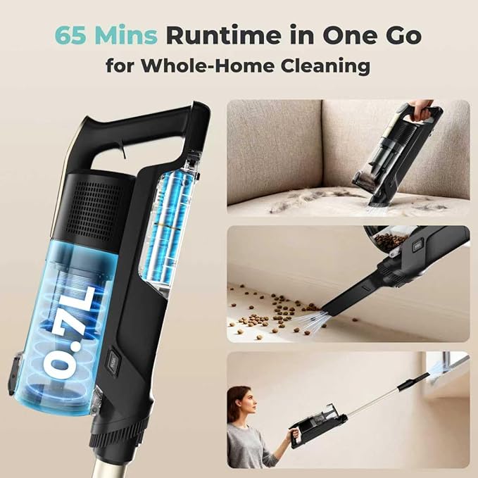 Candy Cordless Vacuum Cleaner, 65Mins Stick Vacuum Cleaners - Image 4
