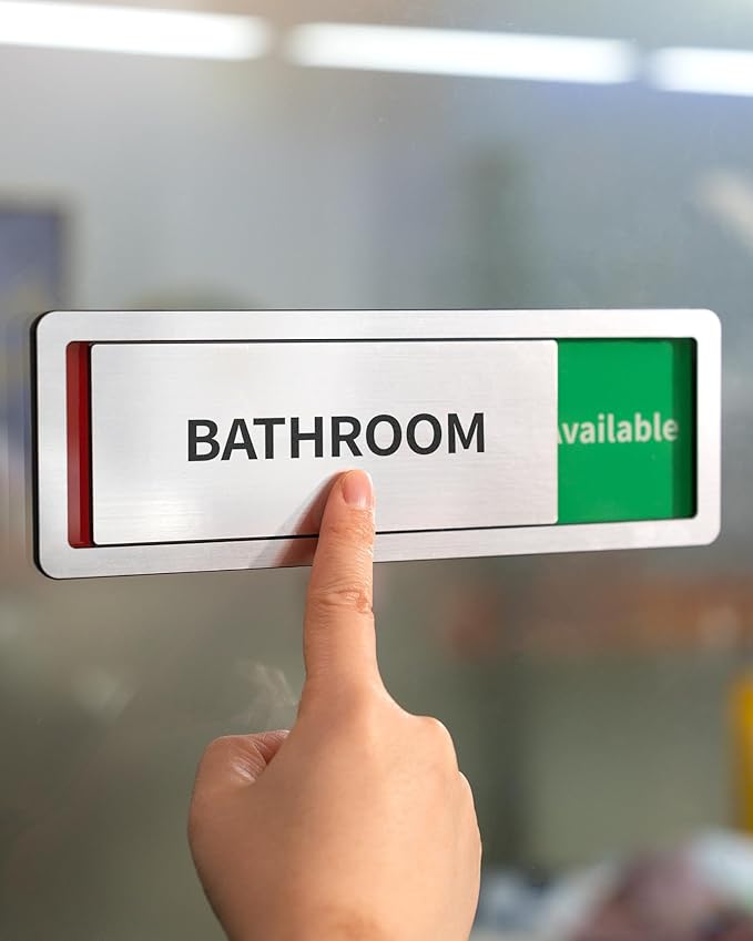 Bathroom Sliding Door Signs, Restroom Signs - Image 5