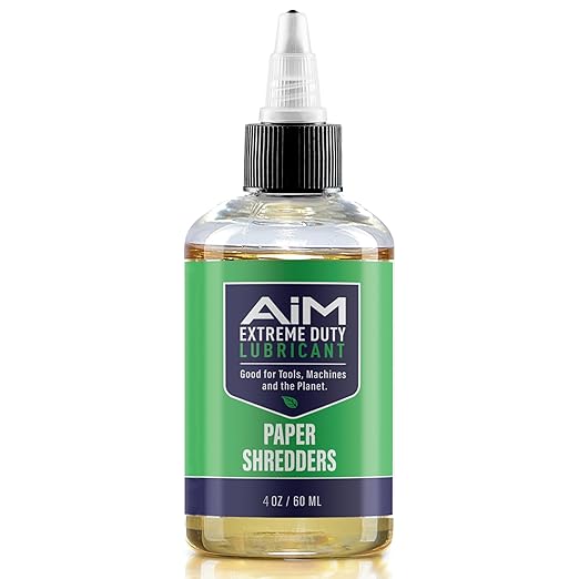 PlanetSafe Lubricants AiM Paper Shredder Oil/Lubricant - 4 oz - Reduces by PlanetSafeLubricants