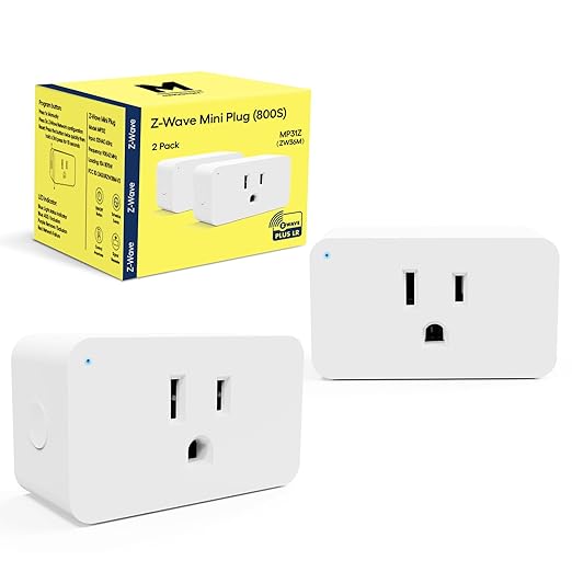 Minoston 800 Zwave Plug Smart Outlet Switch LR, Z-Wave hub Required, Bult in by Minoston