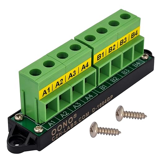 52Amp 600V 2x4 Position Terminal Block Distribution Module. OONO D-1664GP by OONO