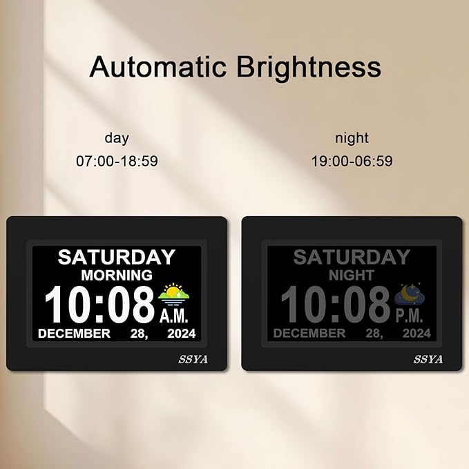 SSYA 7 Inch Calendar Clock - Image 3