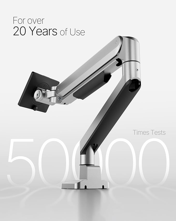 monTEK Deluxe Monitor Arm with USB A/C up to 40 Inch Holds 26.4 lbs Curved - Image 6