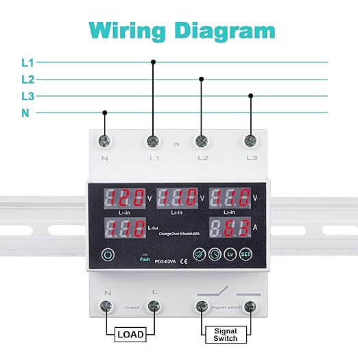 Automatic Transfer Switch, 110V 63A Auto Transfer Switch Real-time Monitoring - Image 5