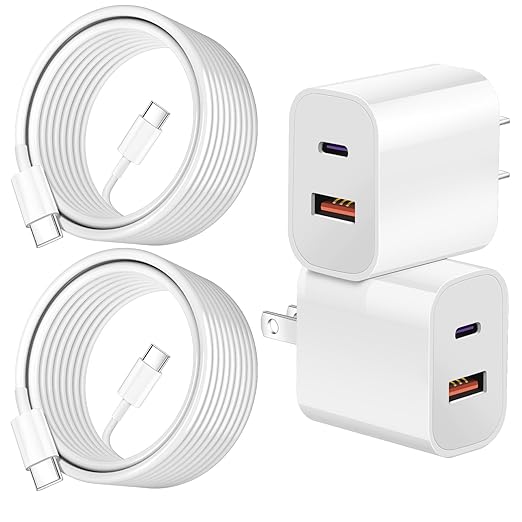Dual Port A/C Charger for iPhone 17 16 15, Double USB A/C Charger Fast Charging by WILLTOP