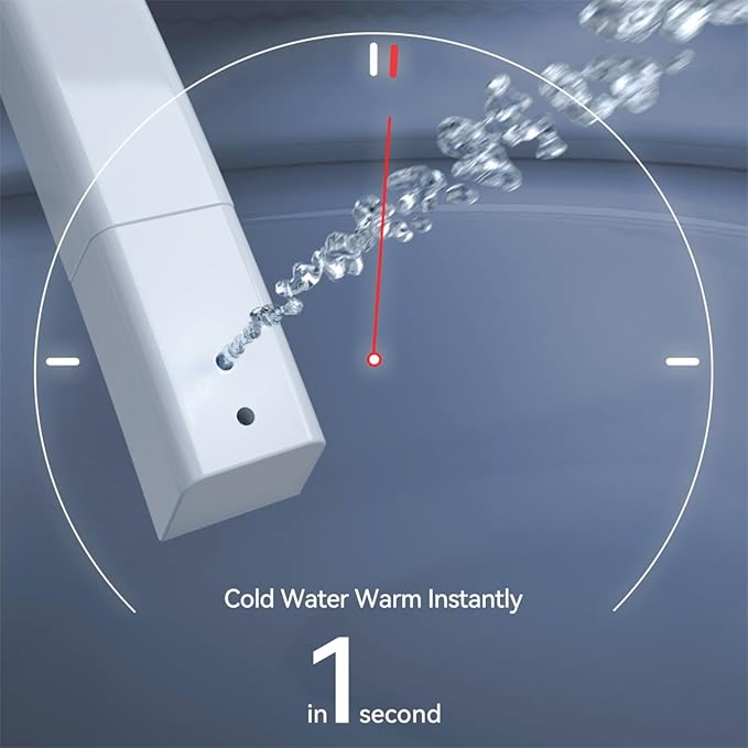 R&T V303 Auto-Open Smart Bidet Toilet Seat, Elongated Electric Bidets - Image 5