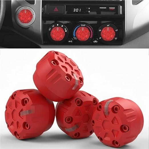 4 Pack - 2nd Gen Tacoma Accessories AC Knob Upgrade - 2005, 2015 Tacoma Climate by DUBBSHARDWARE