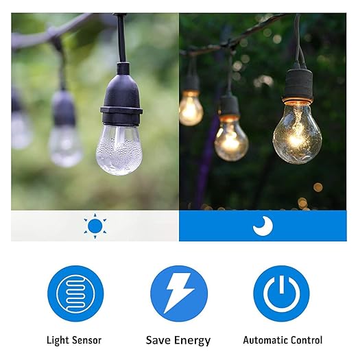 TiFFCOFiO Outdoor Timer Outlet, Dusk to Dawn Light Sensor Timer Weatherproof - Image 5