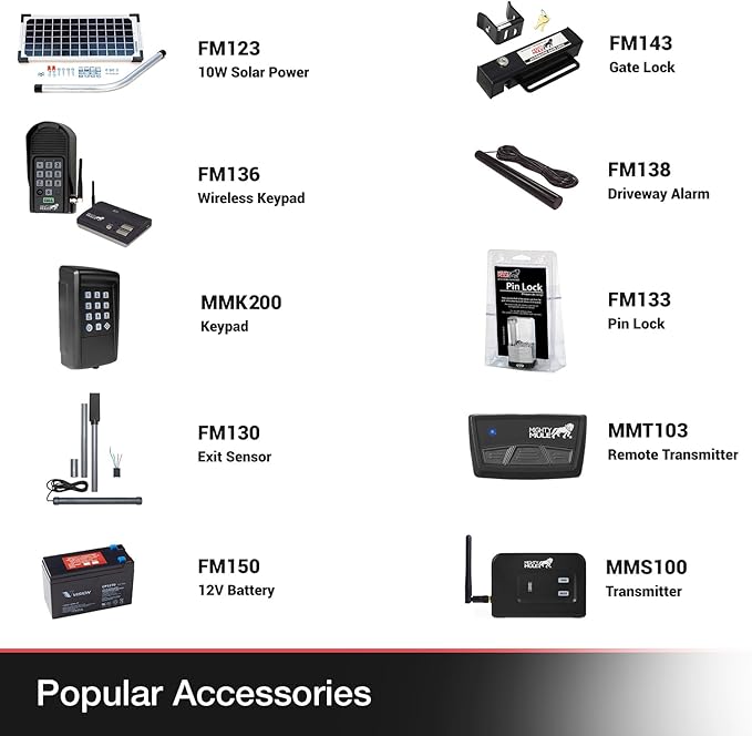 Mighty Mule MM371W Automatic Gate Opener, Smart and Solar Ready, Includes Gate - Image 6