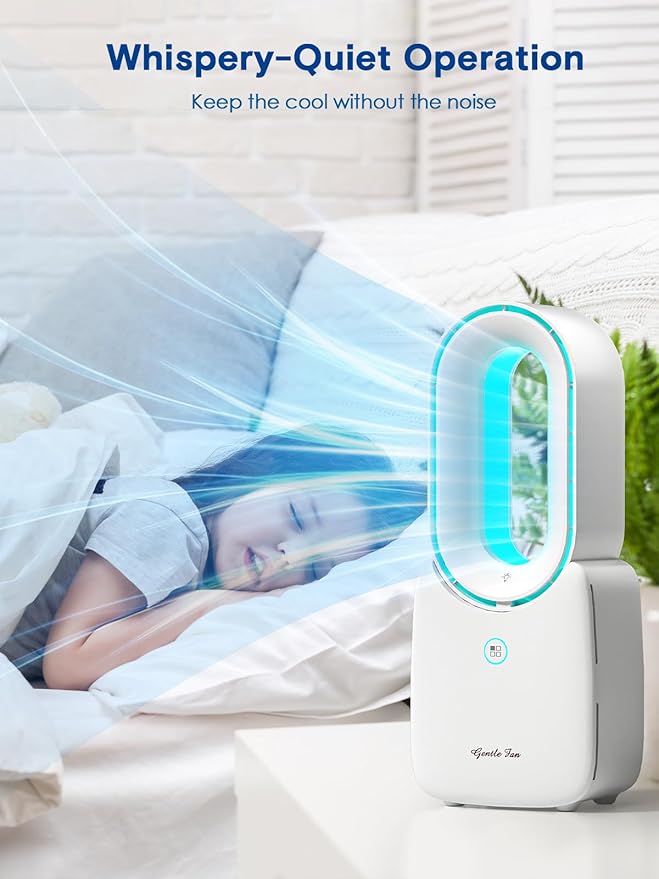 let'me Desk Fan, Portable Bladeless Fan 11.8 inch Small Personal Cooling Fan - Image 8