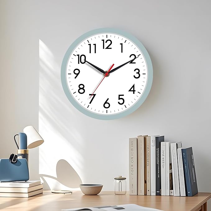 AKCISOT Wall Clock, Modern Small Wall Clocks Battery Operated 8 Inch, Silent - Image 5