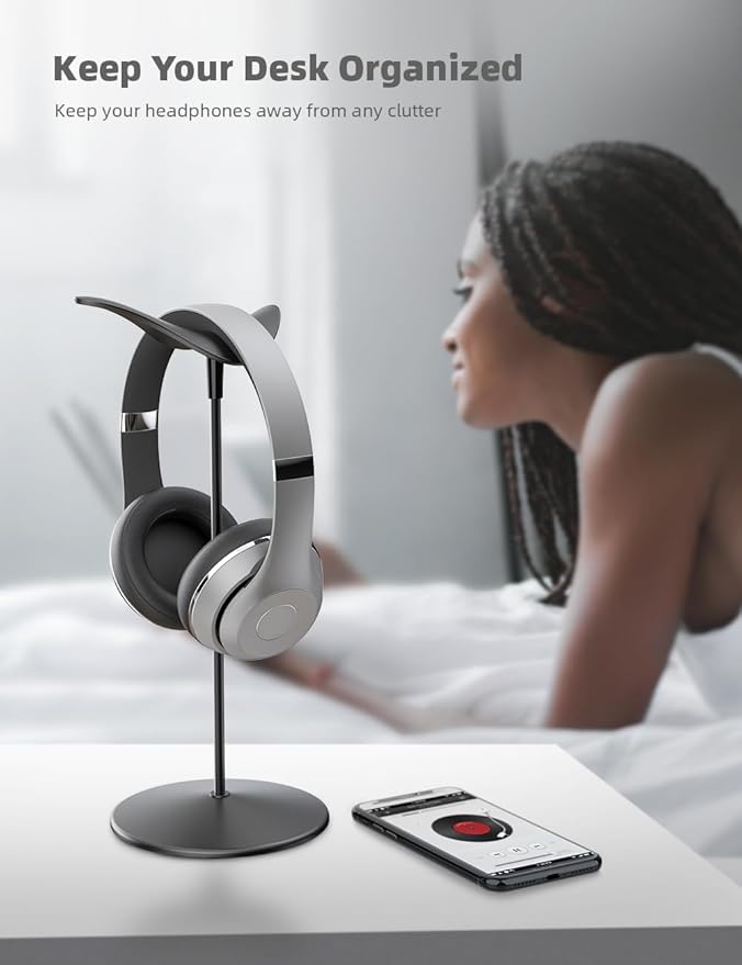 Lamicall Headphone Stand, Desktop Headset Holder - Image 4