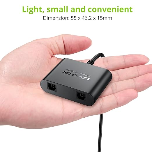 LiNKFOR 1X2 Toslink Optical Digital Audio Splitter Digital Toslink Fiber - Image 7