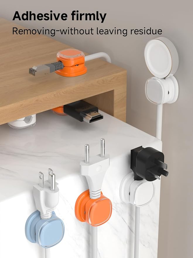Magnetic Cable Clips, Adjustable Cord Holder Management, Adhesive Wire Keeper - Image 8