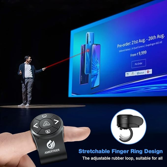 AMERTEER Bluetooth Wireless Presentation clicker - Image 4