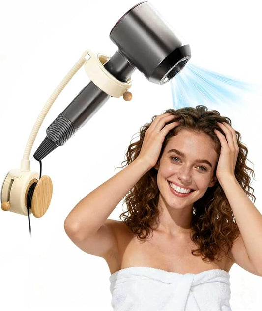 Hands Free Hair Dryer Holder Wall Mounted by Unknown