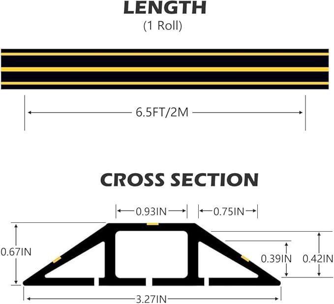 6.5Ft Cord Covers for Wires on Floor, 3-Channel Floor Cord Cover - Image 2