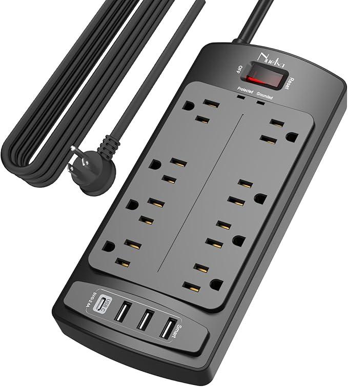 Surge Protector Power Strip by Nuetsa