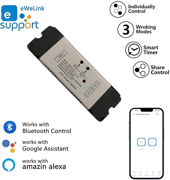 Newgoal 2 Channel EWelink Wireless Switch - Image 2