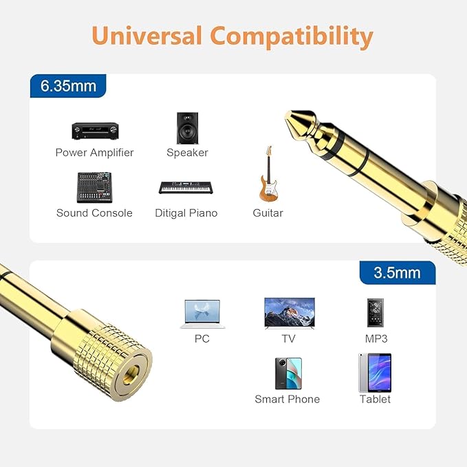 Mizi Male to 3.5mm Female Gold Plated Stereo Audio Jack Adapter - Image 7