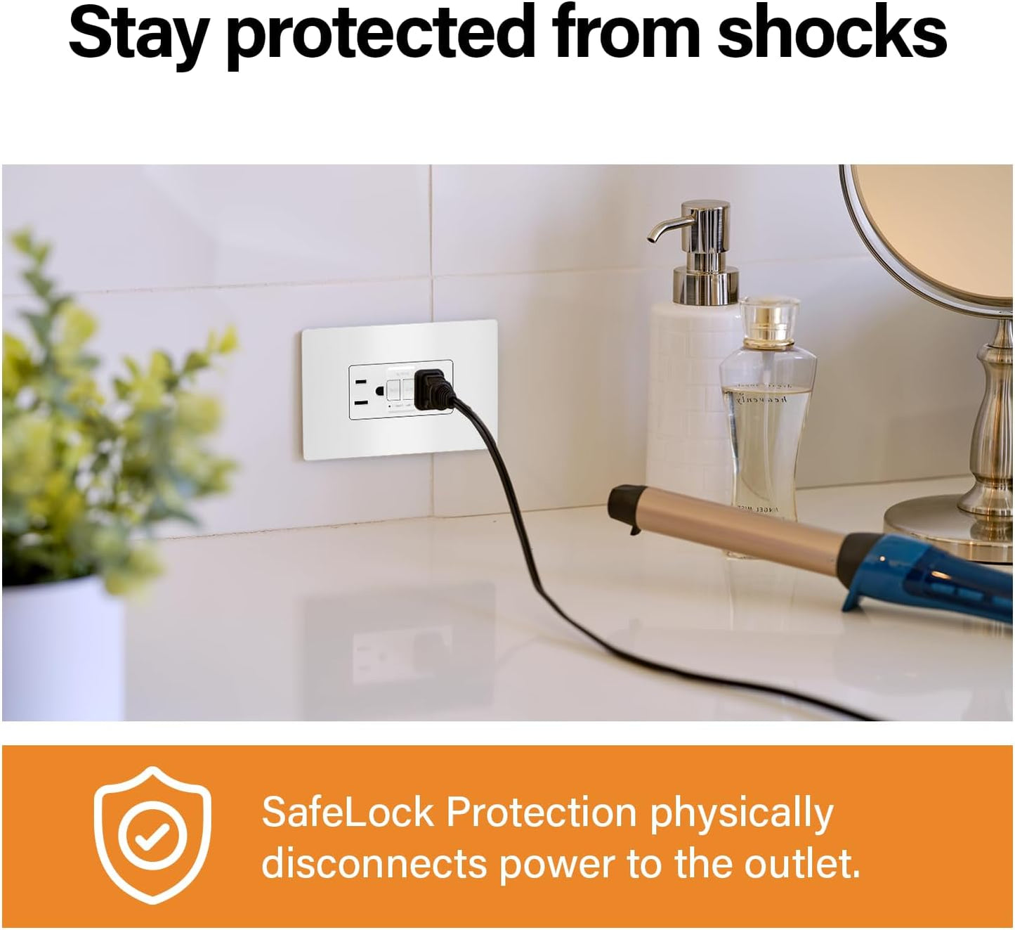 Legrand radiant 15 Amp GFCI Decorator Duplex Outlet White 3 Pack