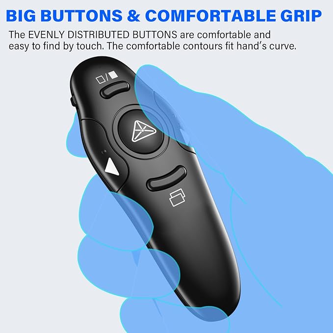 2-in-1 USB Type C Presentation Clicker Wireless Presenter Remote Clicker - Image 9