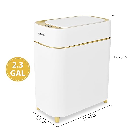Pukomc 2.3 Gallon / 9L Automatic Adsorption Sensor Trash Can, Slim Fashionable - Image 7