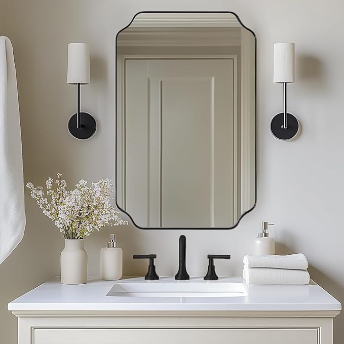 ANDY STAR Bathroom Vanity Mirror, 24x36 Inch Matte Black Mirror, Modern - Image 3