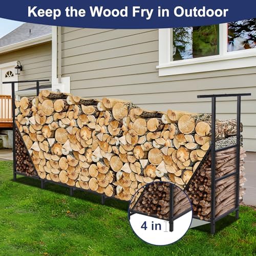 honest outfitters 8ft firewood rack outdoor, adjustable heavy, package contents
