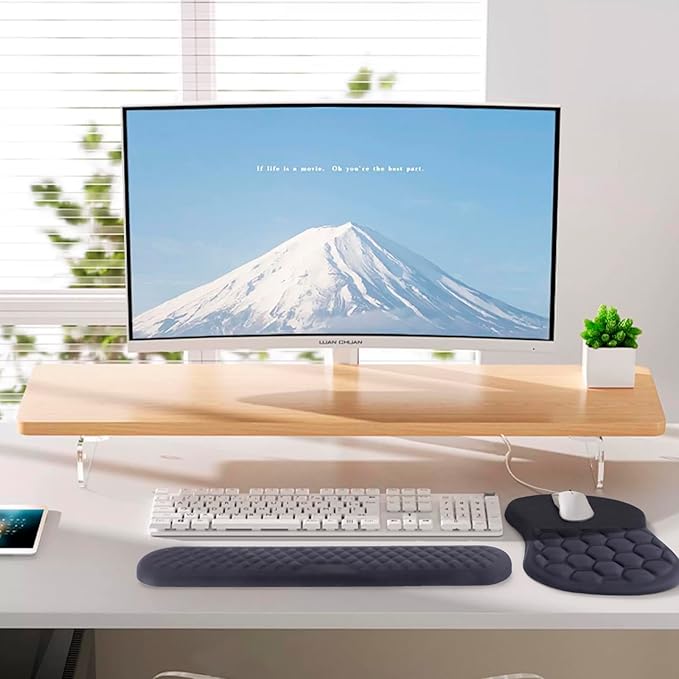 Mouse Pad Wrist Support, Laokiiy 2 in1 Keyboard Wrist Rest+ Ergonomic Mouse Pad - Image 6