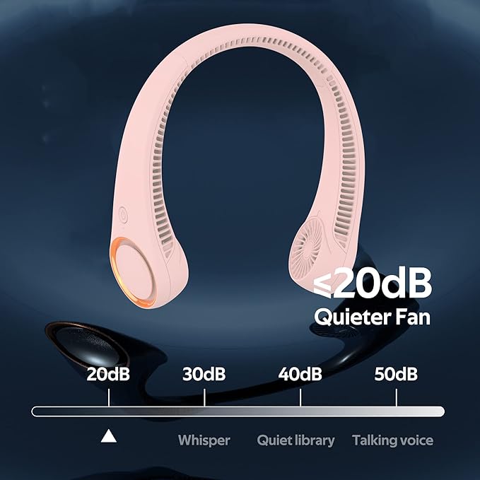 Portable Neck Fan, Hands Free Bladeless Fan, 360° Cooling Personal Fan - Image 5