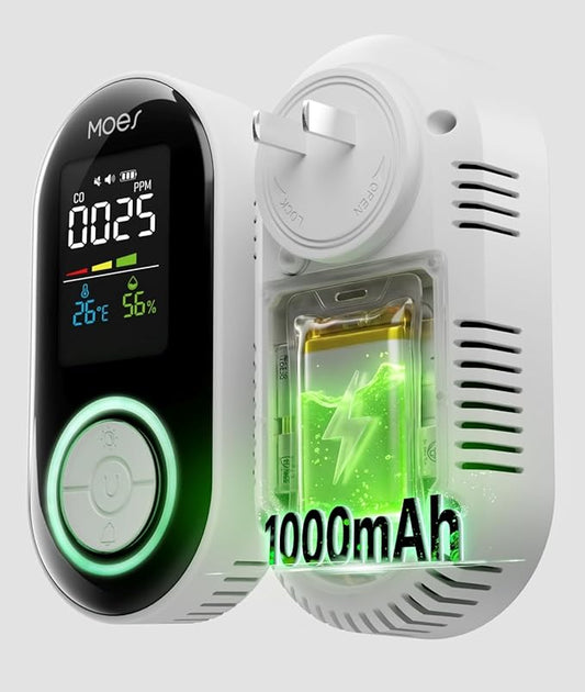 MOES Carbon Monoxide Detector Plug in, Backup Battery Digital CO Detector by MOES