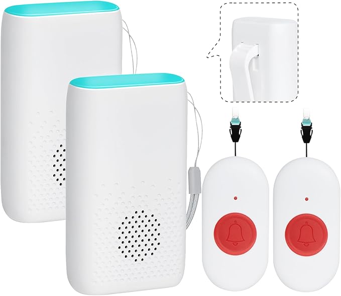 Wireless Caregiver Pager Nurse Alert System SOS Call Button Vibration Pager by MERLRR