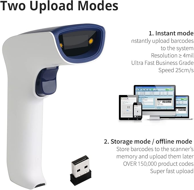 ScanAvenger Wireless Portable 1D Bluetooth Barcode Scanner: Hand Scanner 3-in-1 - Image 9